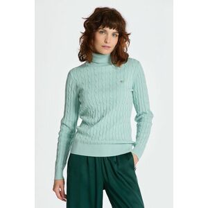 GARBÓ GANT STRETCH COTTON CABLE TURTLENECK IBIZA BLUE kép