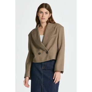 ZAKÓ GANT CROPPED WOOL BLAZER JACKET DESERT BROWN kép