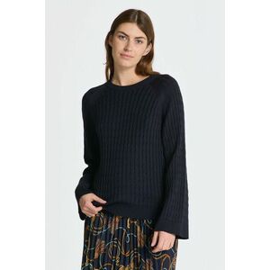 PULÓVER GANT MINI CABLE KNIT C-NECK EVENING BLUE kép