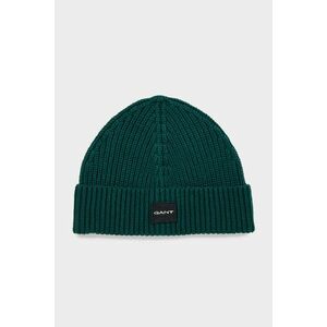 SAPKA GANT UNISEX. COTTON RIB KNIT BEANIE TARTAN GREEN kép