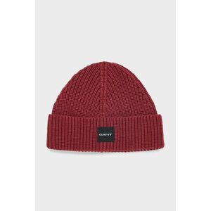 SAPKA GANT UNISEX. COTTON RIB KNIT BEANIE PLUMPED RED kép