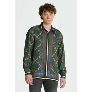 ING GANT REL MEDALLION SILK SHIRT FOREST GREEN kép