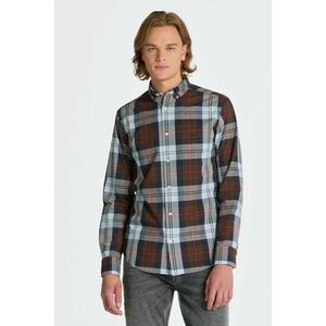 ING GANT REG POPLIN LARGE CHECK SHIRT RICH BROWN kép