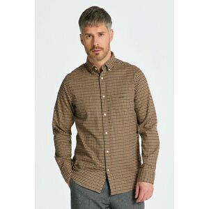 ING GANT REG TWILL MICRO MULTI CHECK SHIRT HAZELWOOD BEIGE kép