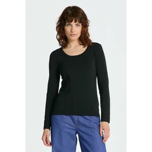 PÓLÓ GANT SLIM COT/ELA LS SCOOP NECK TOP BLACK kép