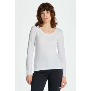 PÓLÓ GANT SLIM COT/ELA LS SCOOP NECK TOP WHITE kép