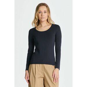 PÓLÓ GANT SLIM COT/ELA LS SCOOP NECK TOP EVENING BLUE kép