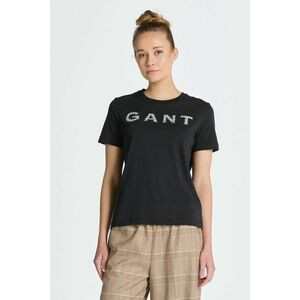 PÓLÓ GANT REL APPLIQUE SS T-SHIRT EBONY BLACK kép