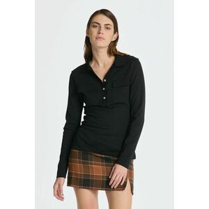 PÓLÓ GANT SLIM POLO JERSEY SHIRT EBONY BLACK kép