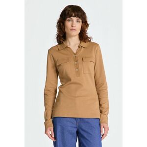 PÓLÓ GANT SLIM POLO JERSEY SHIRT WARM KHAKI kép