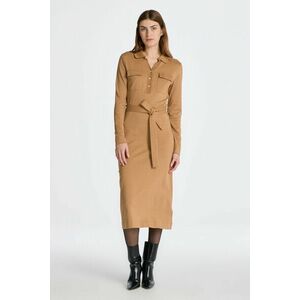 RUHA GANT SLIM POLO JERSEY DRESS WARM KHAKI kép