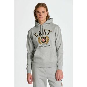 MELEGÍTŐ FELSŐ GANT CREST SWEAT HOODIE GREY MELANGE kép