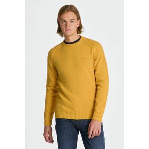 PULÓVER GANT SADDLE SHOULDER WOOL C-NECK CITRUS YELLOW kép