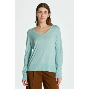 PULÓVER GANT FINE KNIT V-NECK IBIZA BLUE kép