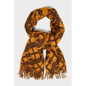 SÁL GANT G PATTERN WOVEN SCARF CINNAMON BROWN kép