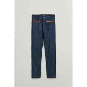 FARMER GANT D2. SLIM LEATHER DETAIL JEANS DARK BLUE kép