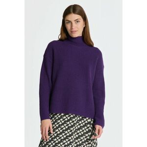 PULÓVER GANT WOOL RIBBED STAND COLLAR PANSY PURPLE kép