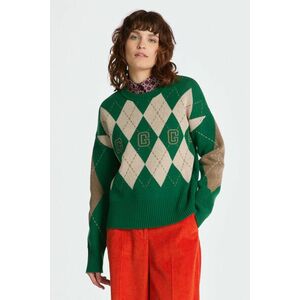 PULÓVER GANT SUPERFINE ARGYLE C-NECK LAVISH GREEN kép