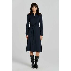 RUHA GANT SLIM JERSEY SHIRT DRESS EVENING BLUE kép