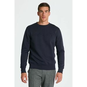 MELEGÍTŐ FELSŐ GANT EMBOSSED SWEAT C-NECK EVENING BLUE kép