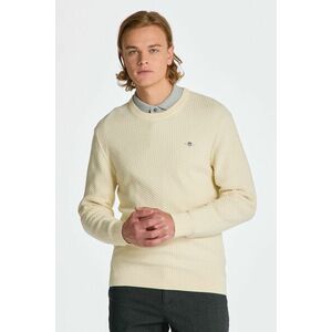 PULÓVER GANT COTTON TEXTURE C-NECK CREAM kép