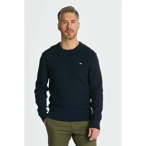 PULÓVER GANT COTTON TEXTURE C-NECK EVENING BLUE kép