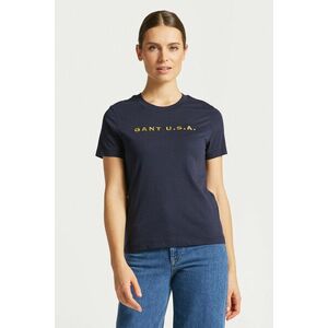 PÓLÓ GANT D1. LOGO SS T-SHIRT EVENING BLUE kép