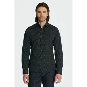 ING GANT SLIM FORMAL MICRO PRINT SHIRT BLACK kép