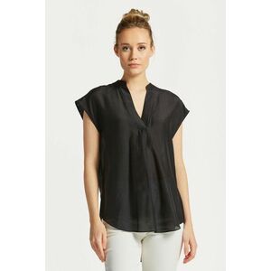 ING GANT REL SLEEVELESS STAND COLLAR BLOUSE EBONY BLACK kép