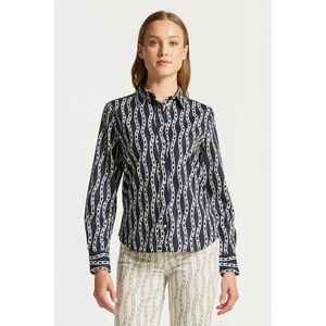 ING GANT REG CHAIN PRINT COTTON VOILE SHIRT EVENING BLUE kép