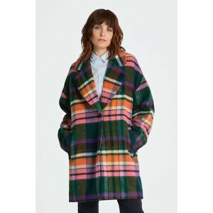 KABÁT GANT CHECKED COCOON COAT EVENING BLUE kép