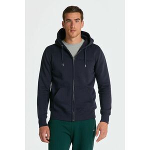 MELEGÍTŐ FELSŐ GANT EMBOSSED FULL ZIP HOODIE EVENING BLUE kép