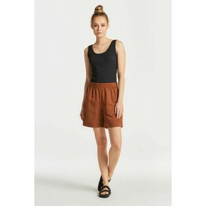 RÖVIDNADRÁG GANT LINEN VISCOSE PULL-ON SHORTS MAHOGANY BROWN kép