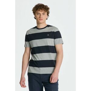 PÓLÓ GANT BAR STRIPE SS T-SHIRT GREY MELANGE kép