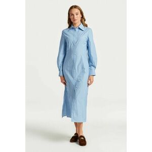 RUHA GANT REG STRIPE MAXI SHIRT DRESS GENTLE BLUE kép