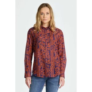 ING GANT REL LACE PRINT COT SILK SHIRT PANSY PURPLE kép