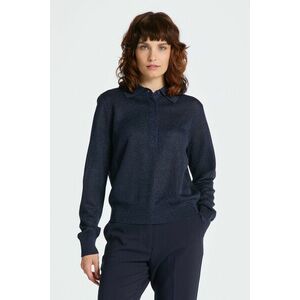 PULÓVER GANT METALLIC LS POLO EVENING BLUE kép