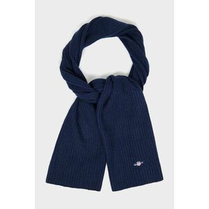 SÁL GANT UNISEX. SHIELD WOOL KNIT SCARF MARINE kép