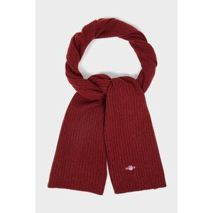 SÁL GANT UNISEX. SHIELD WOOL KNIT SCARF PLUMPED RED kép