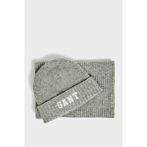 KÉSZLET SAPKA ÉS SÁL GANT BEANIE SCARF GIFT SET GREY MELANGE kép