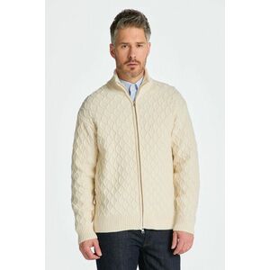 KARDIGÁN GANT CABLE ZIP CARDIGAN CREAM kép