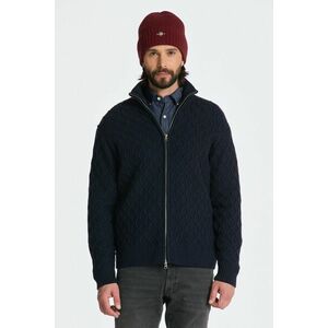 KARDIGÁN GANT CABLE ZIP CARDIGAN EVENING BLUE kép