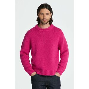 PULÓVER GANT WOOL BOUCLE C-NECK PINK FUCHSIA kép