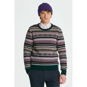 PULÓVER GANT MULTI COLOUR FAIR ISLE C-NECK TARTAN GREEN kép