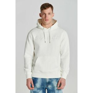 MELEGÍTŐ FELSŐ GANT EMBOSSED SWEAT HOODIE EGGSHELL kép