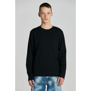 PÓLÓ GANT REG EMBOSSED LS TSHIRT BLACK kép