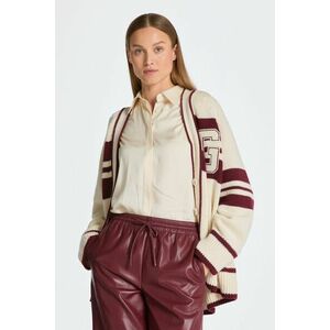 KARDIGÁN GANT VARSITY V-NECK CARDIGAN LINEN kép