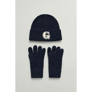 SAPKA ÉS KESZTŰ SZETT GANT G BADGE BEANIE & GLOVES GIFT SET MARINE kép