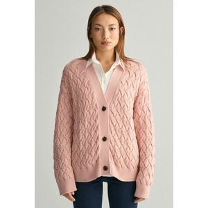 KARDIGÁN GANT TEXTURED COTTON CARDIGAN DUSTY ROSE kép