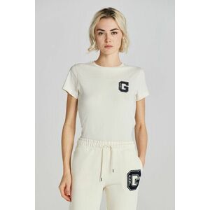 PÓLÓ GANT REG G SS C-NECK T-SHIRT CREAM kép